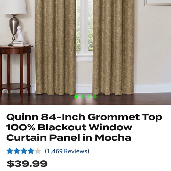 Total blackout 84” chocolate brown window panels - Picture 4 of 4